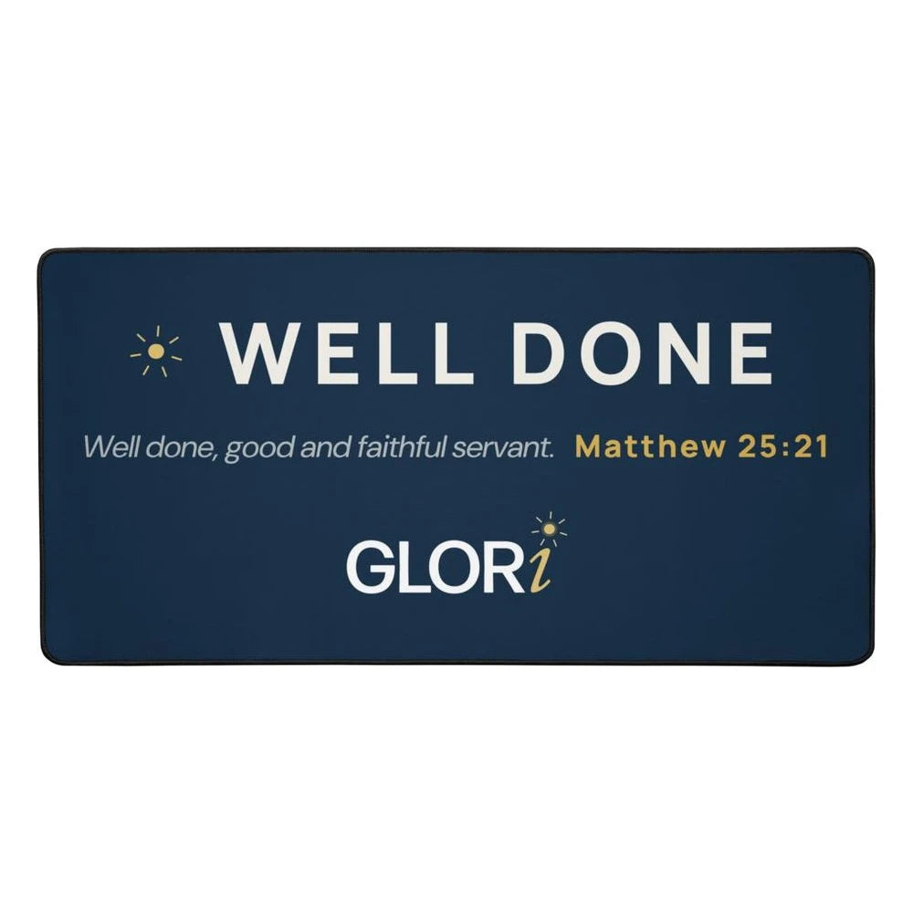 Desk Mat — Well Done — Navy