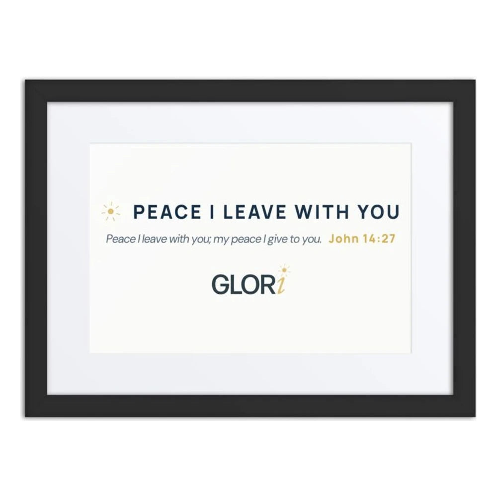 Framed Verse Poster — Peace I Leave With You — Black