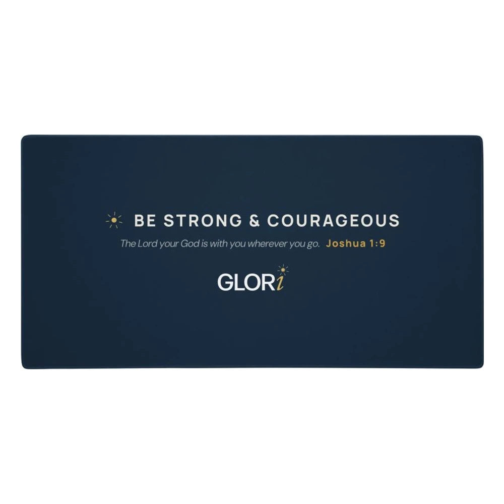 XL Desk Pad — Be Strong and Courageous — Navy