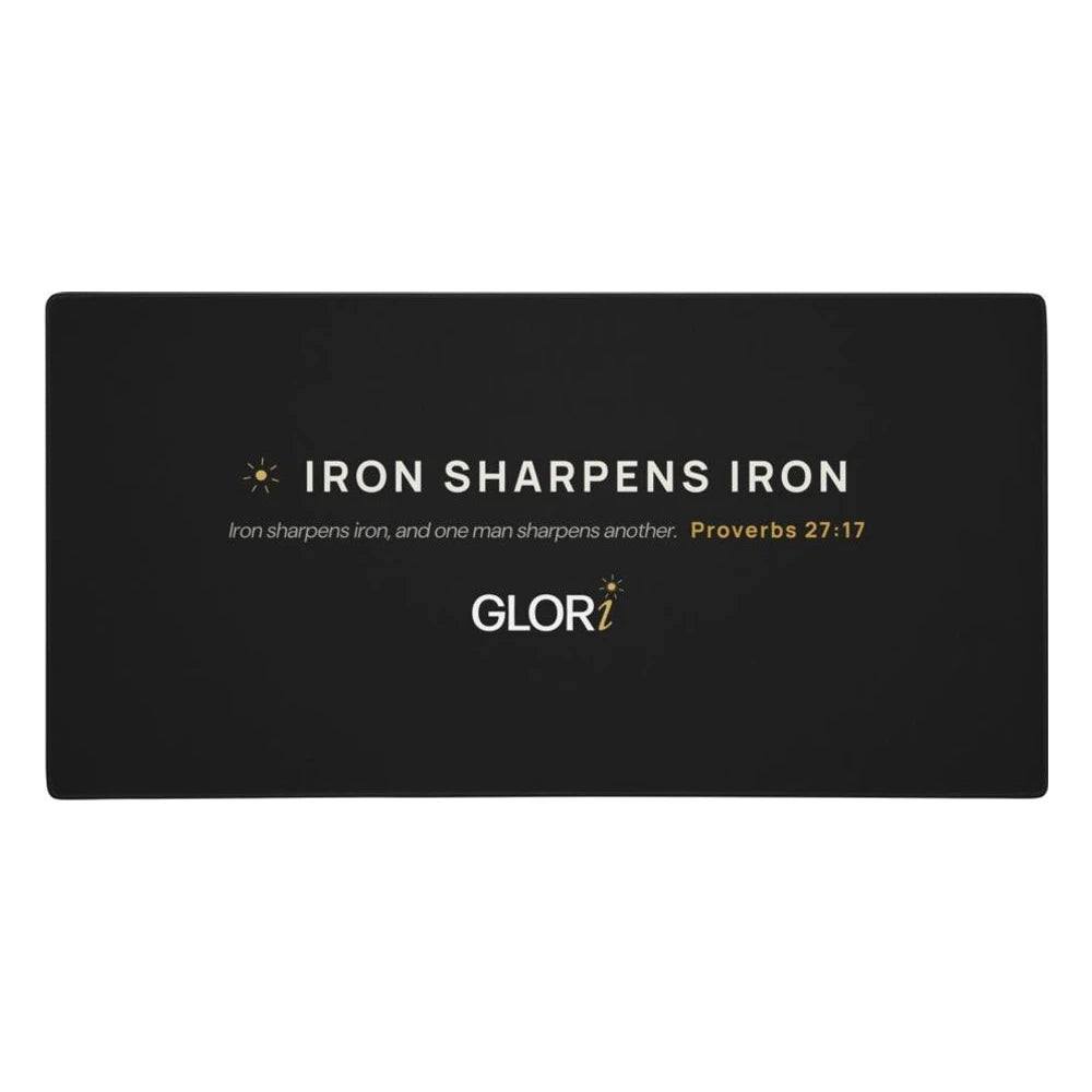 XL Desk Pad — Iron Sharpens Iron — Black