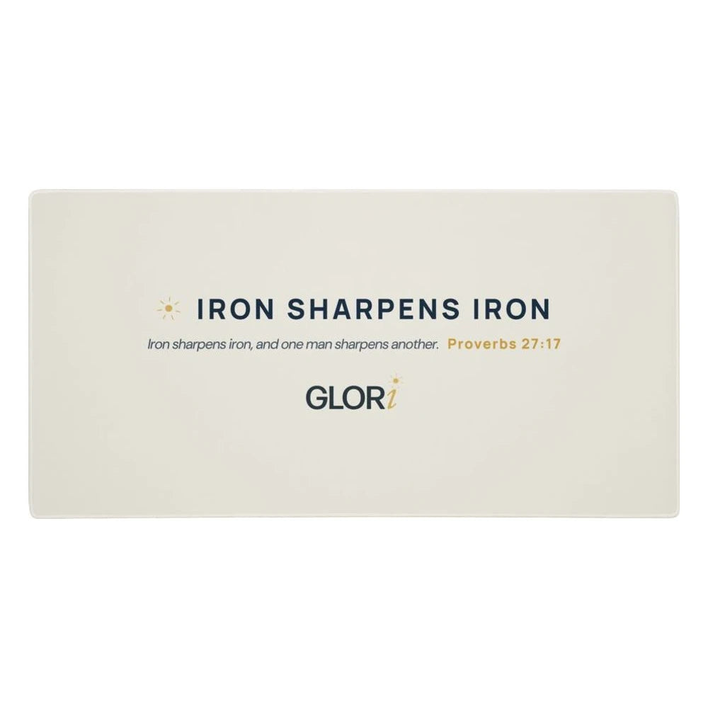 XL Desk Pad — Iron Sharpens Iron — Cream