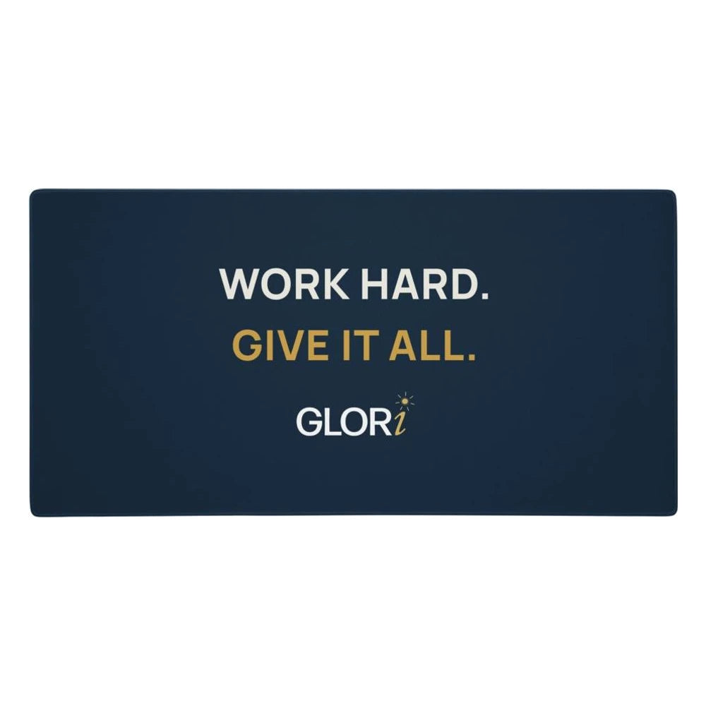 XL Desk Pad — Work Hard. Give It All. — Navy