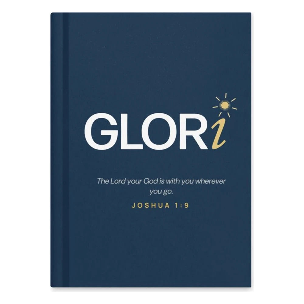 Hardcover Journal — Be Strong and Courageous — Navy