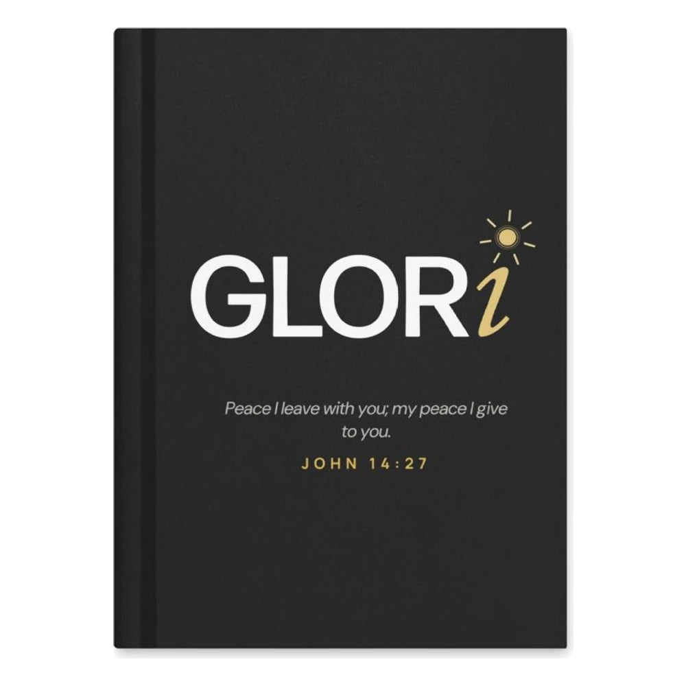 Hardcover Journal — Peace I Leave With You — Black