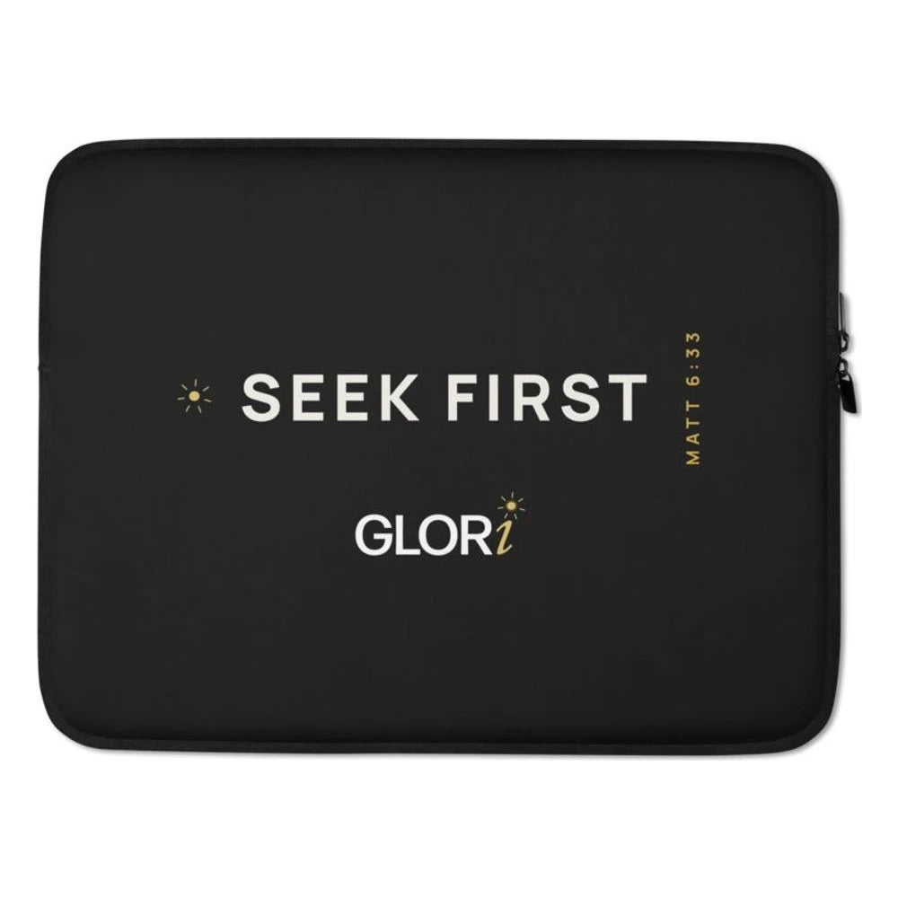 Laptop Sleeve — Seek First — Black