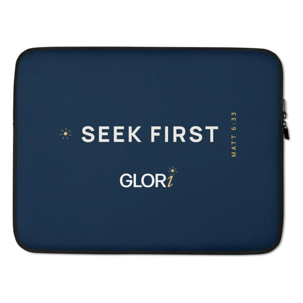 Laptop Sleeve — Seek First — Navy