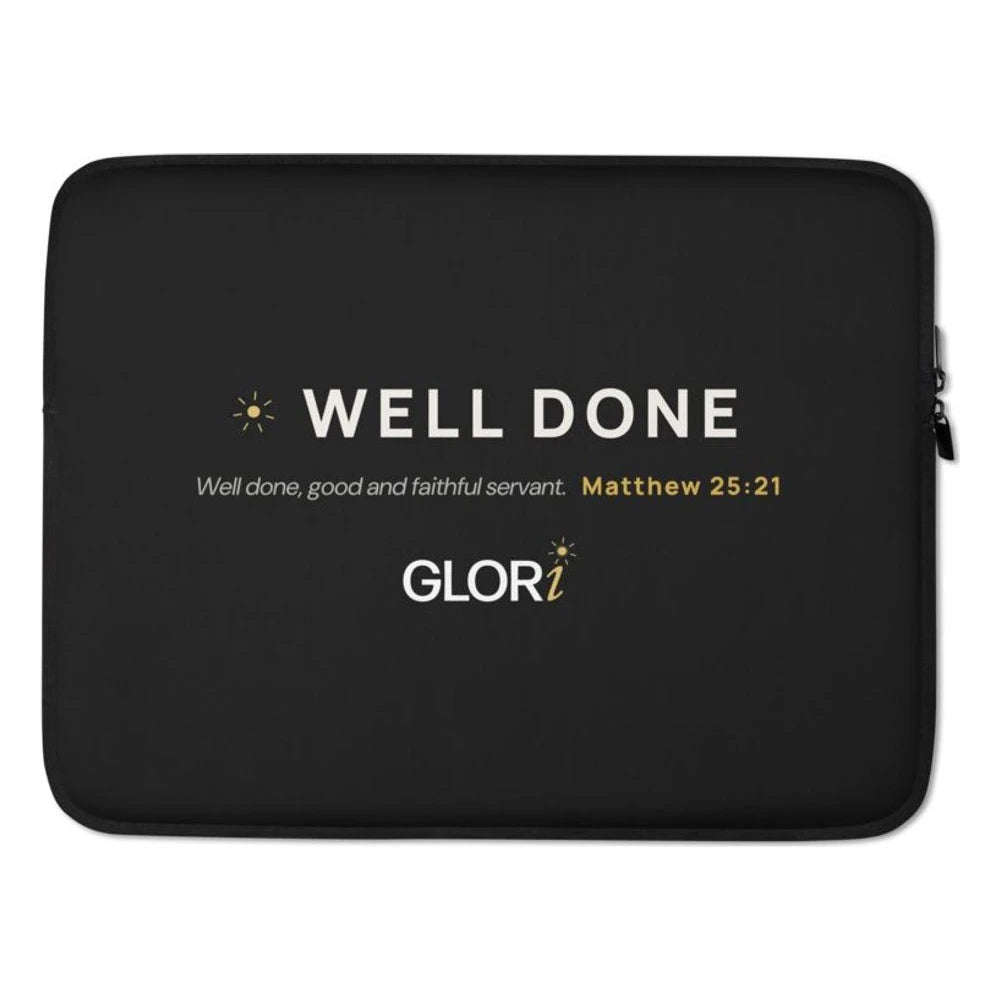 Laptop Sleeve — Well Done — Black