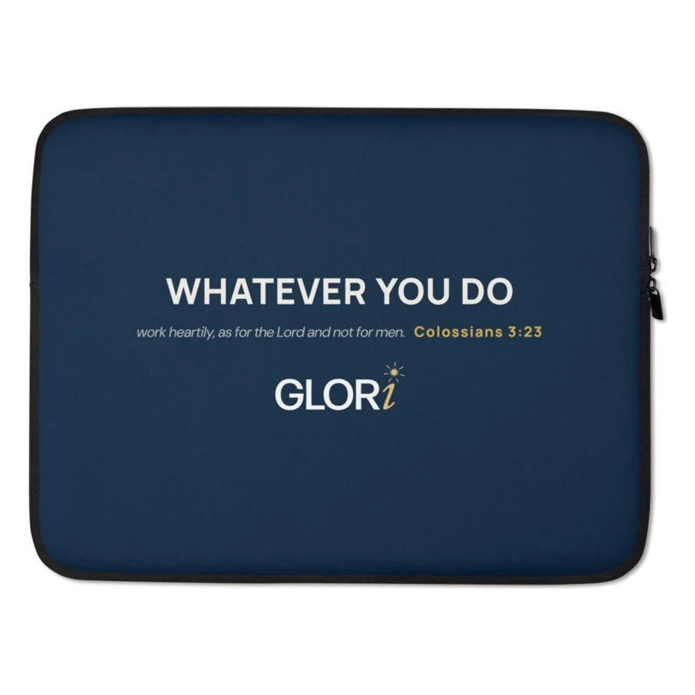 Laptop Sleeve — Whatever You Do — Navy