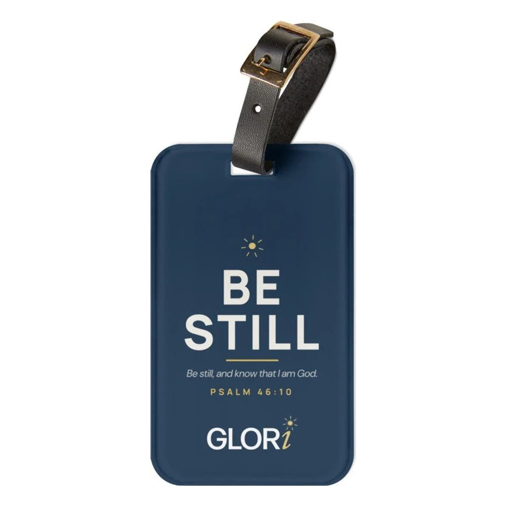 Luggage Tag — Be Still — Navy