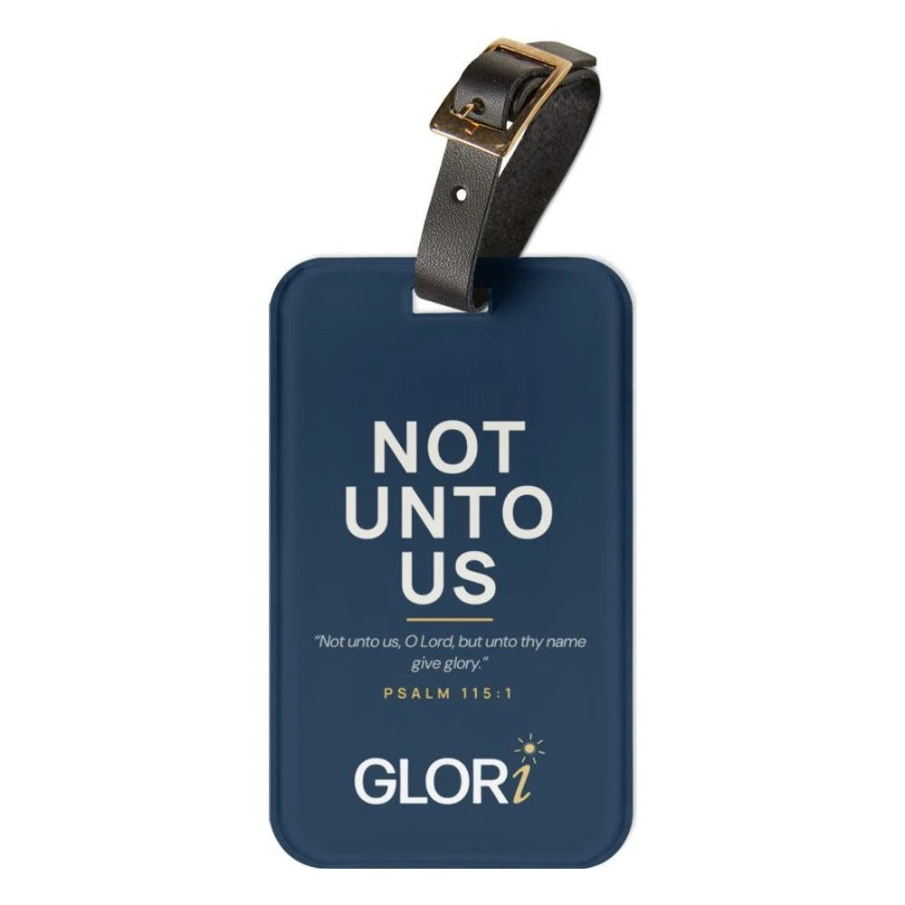 Luggage Tag — Not Unto Us — Navy