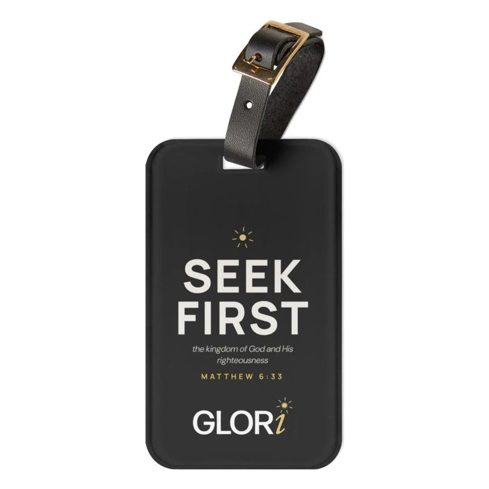 Luggage Tag — Seek First — Black