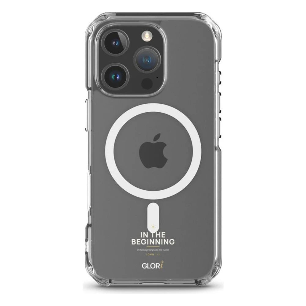 MagSafe Clear Case — In the Beginning — White — iPhone 16 Pro