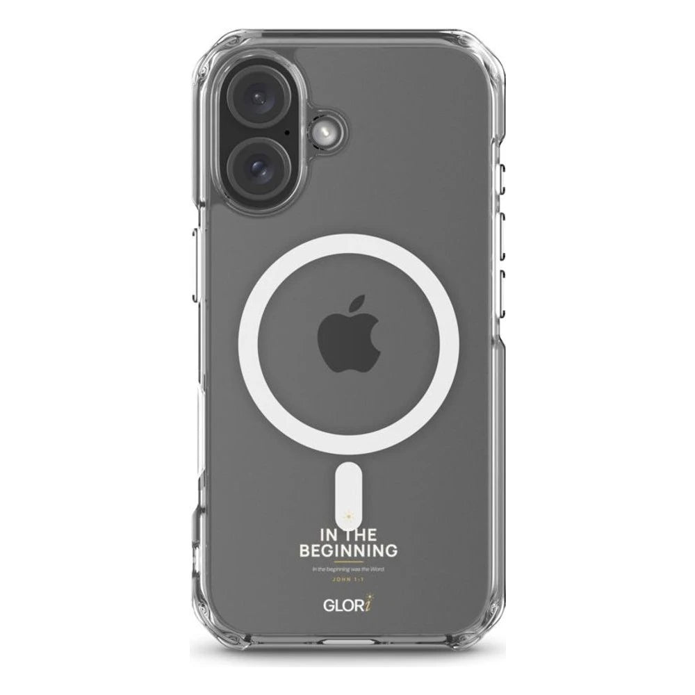 MagSafe Clear Case — In the Beginning — White — iPhone 16