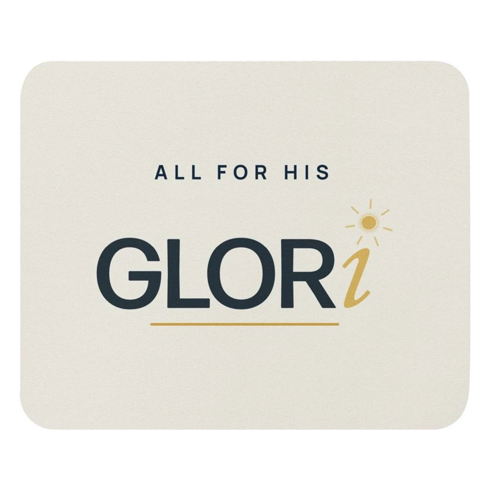 Mouse Pad — All for His GLORi — Cream