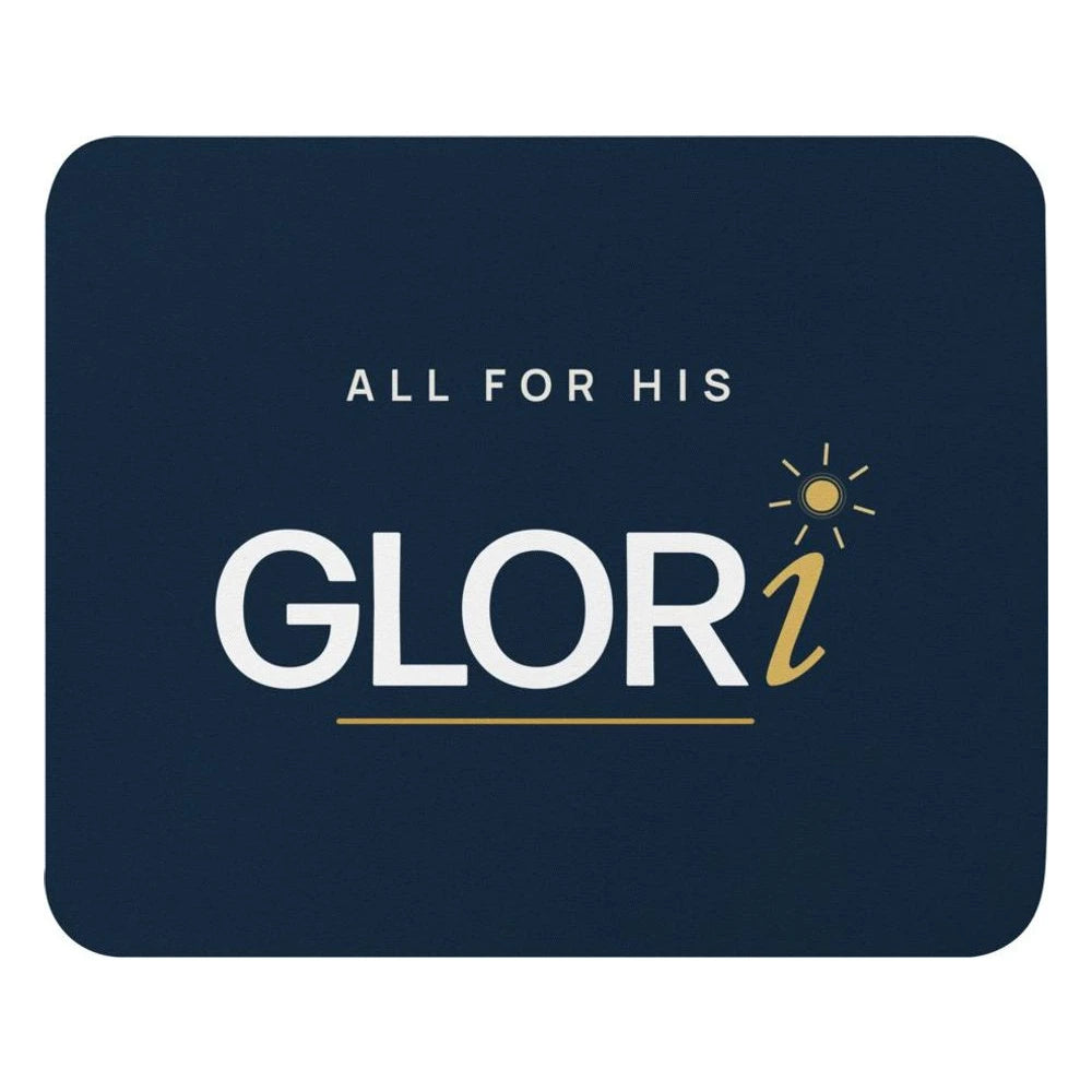 Mouse Pad — All for His GLORi — Navy