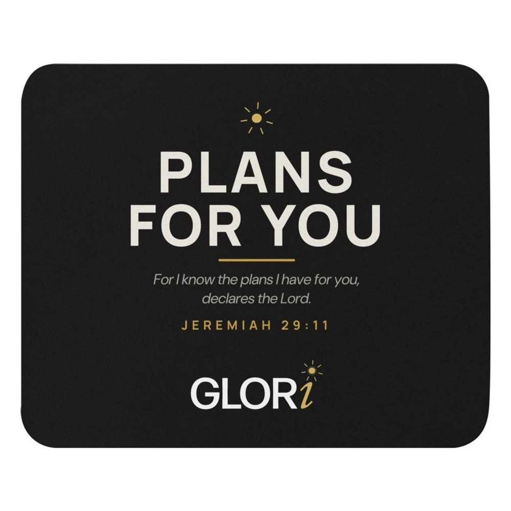 Mouse Pad — Plans for You — Black