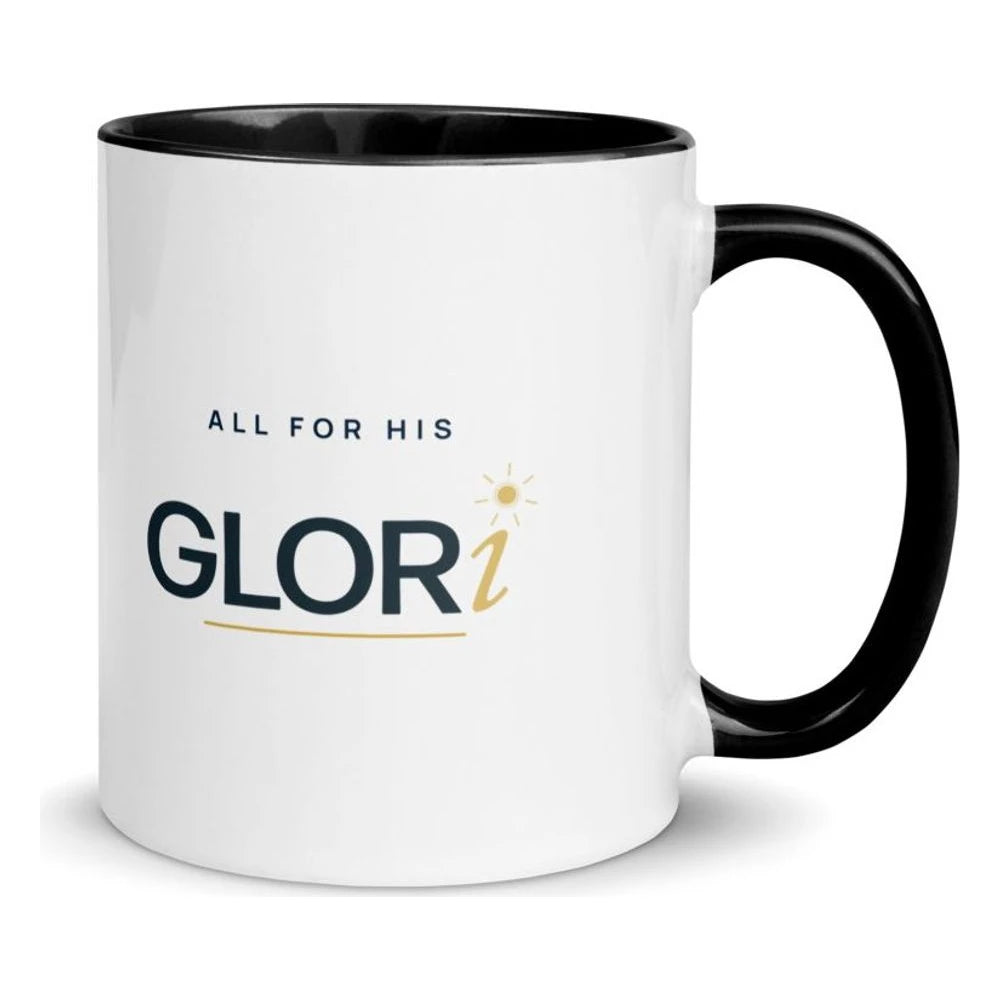 Ceramic Mug — All for His GLORi — Black