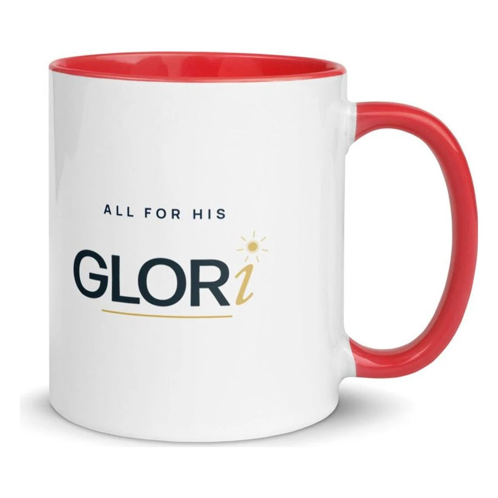 Ceramic Mug — All for His GLORi — Red