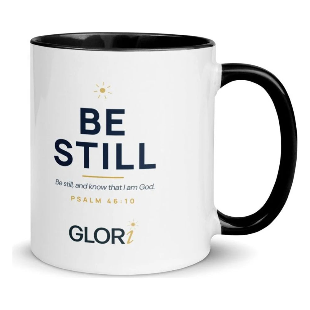 Ceramic Mug — Be Still — Black