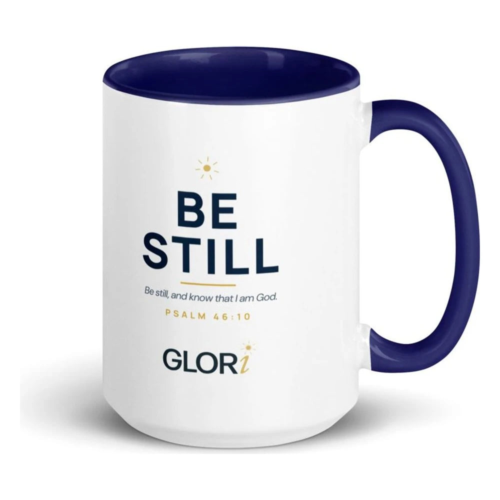 Ceramic Mug — Be Still — Dark Blue