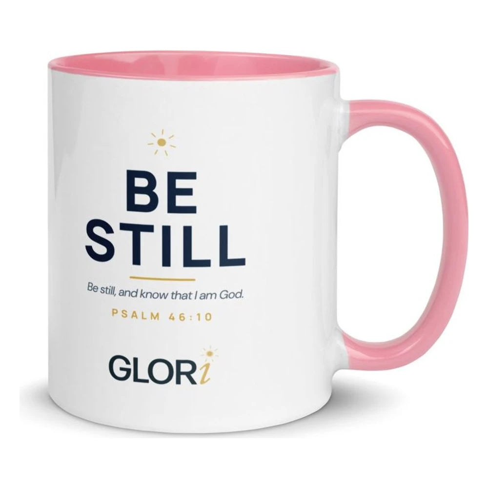Ceramic Mug — Be Still — Pink
