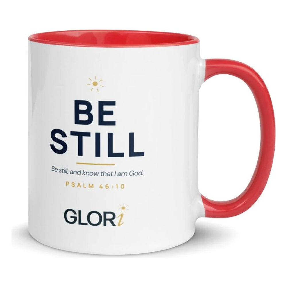 Ceramic Mug — Be Still — Red