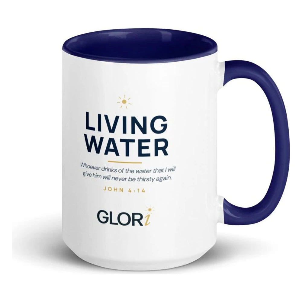 Ceramic Mug — Living Water — Dark Blue