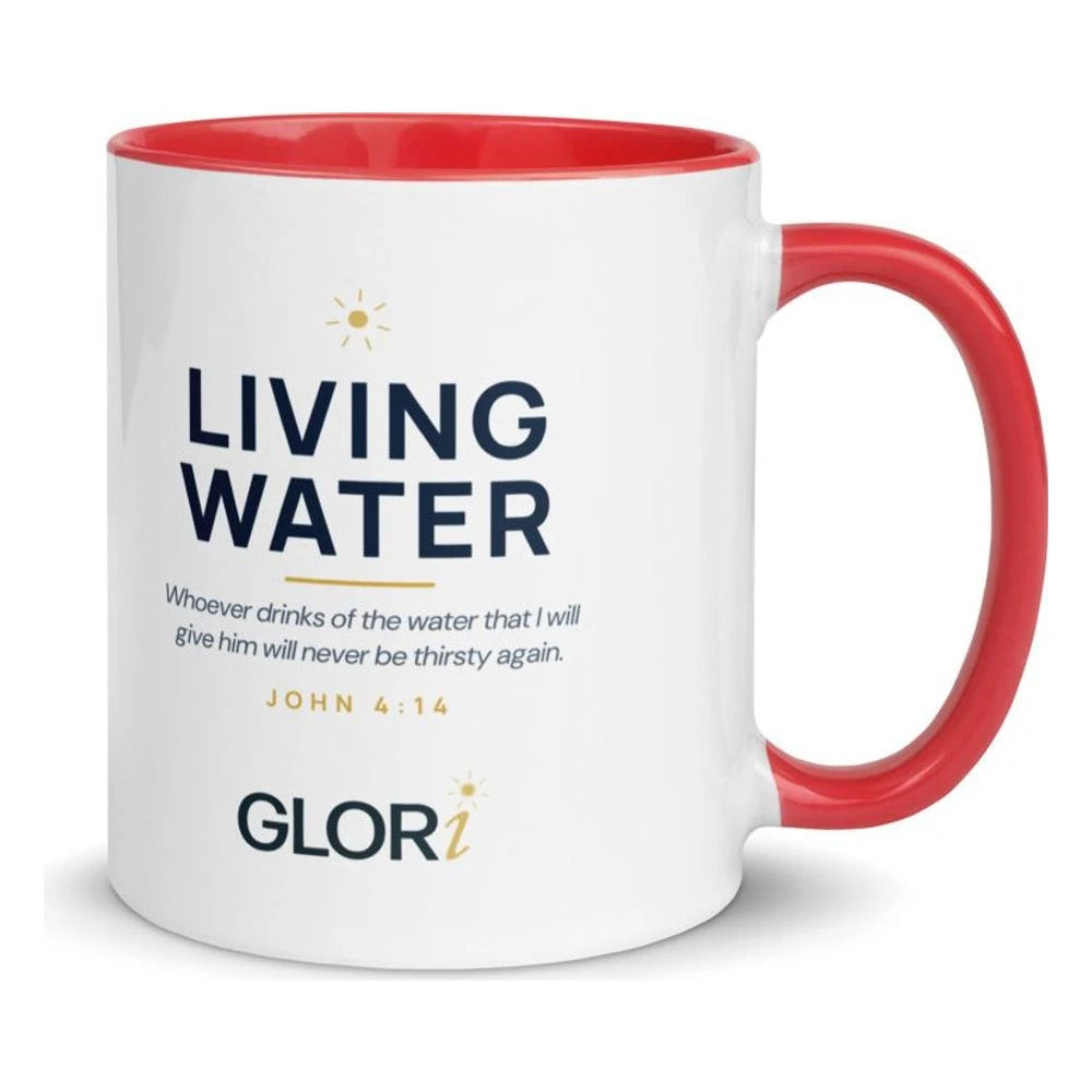 Ceramic Mug — Living Water — Red