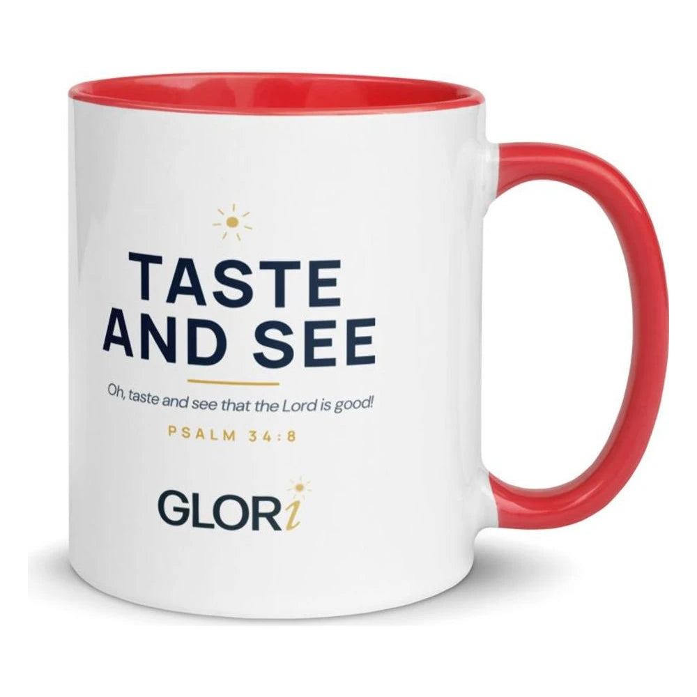 Ceramic Mug — Taste and See — Red