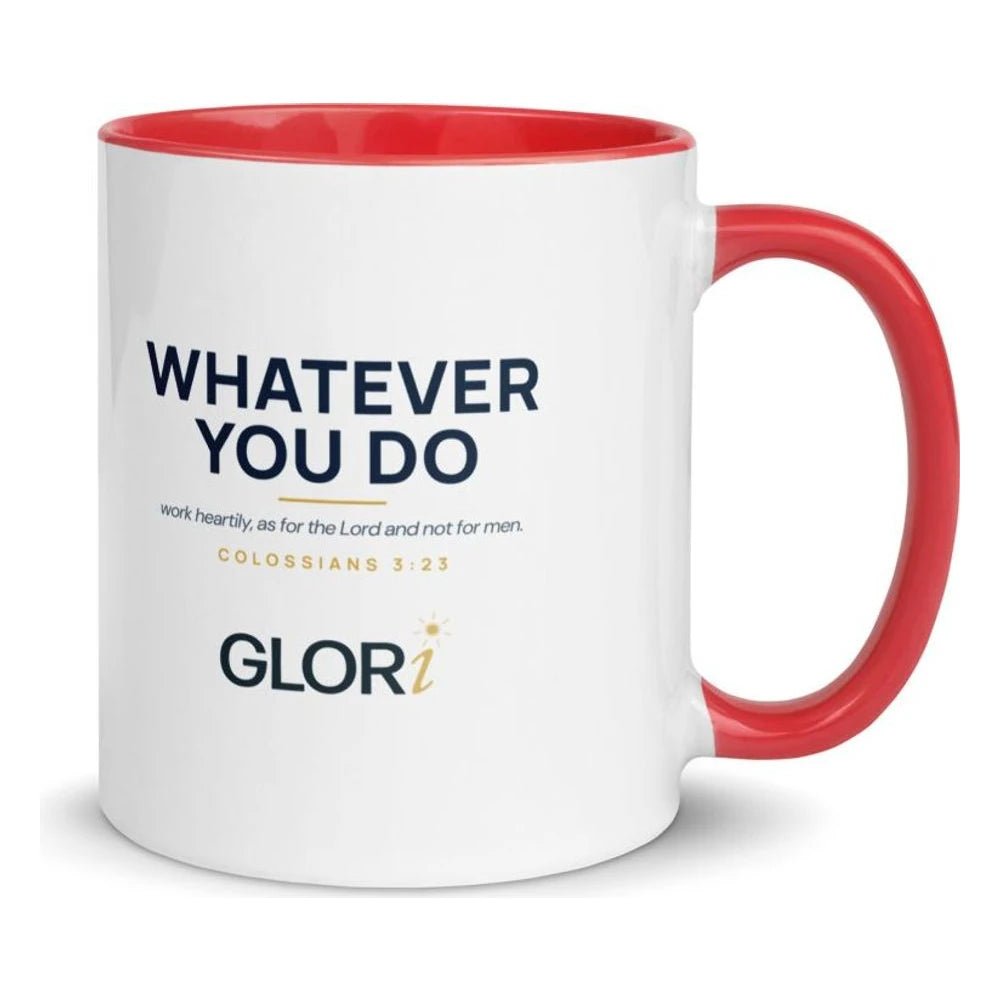 Ceramic Mug — Whatever You Do — Red