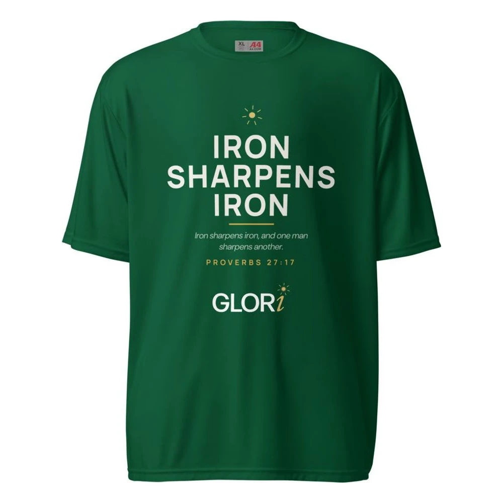 Performance Tee — Iron Sharpens Iron — Forest Green