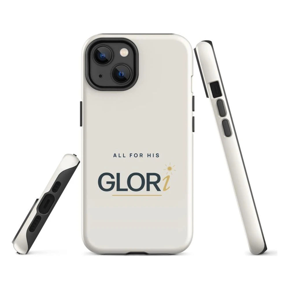 iPhone Tough Case — All for His GLORi — Cream — iPhone 14