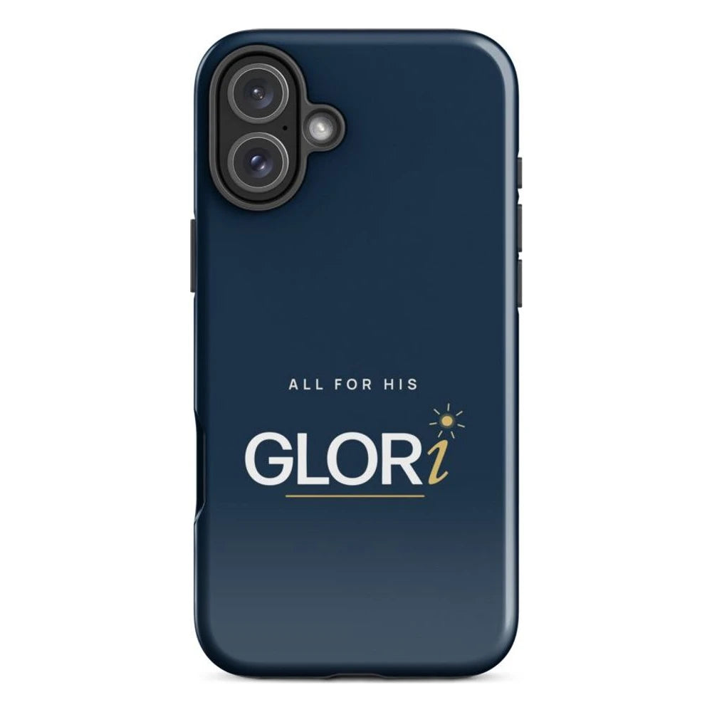 iPhone Tough Case — All for His GLORi — Navy — iPhone 16 Plus
