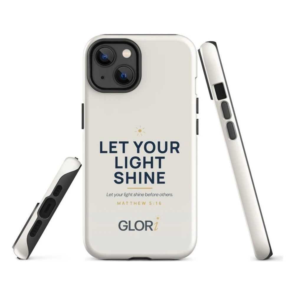 iPhone Tough Case — Let Your Light Shine — Cream — iPhone 14