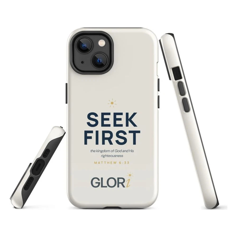 iPhone Tough Case — Seek First — Cream — iPhone 14