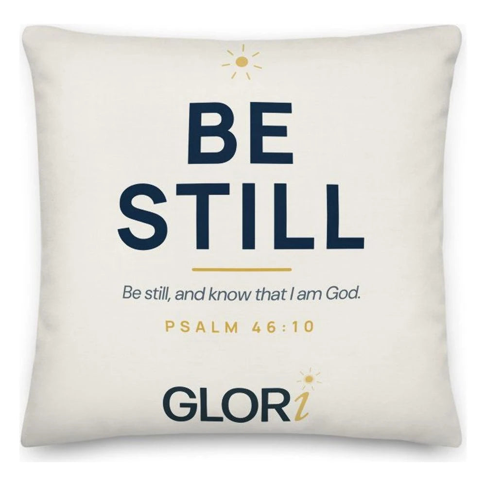 Throw Pillow — Be Still — Cream