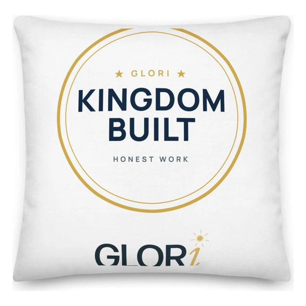 Throw Pillow — Kingdom Built — White