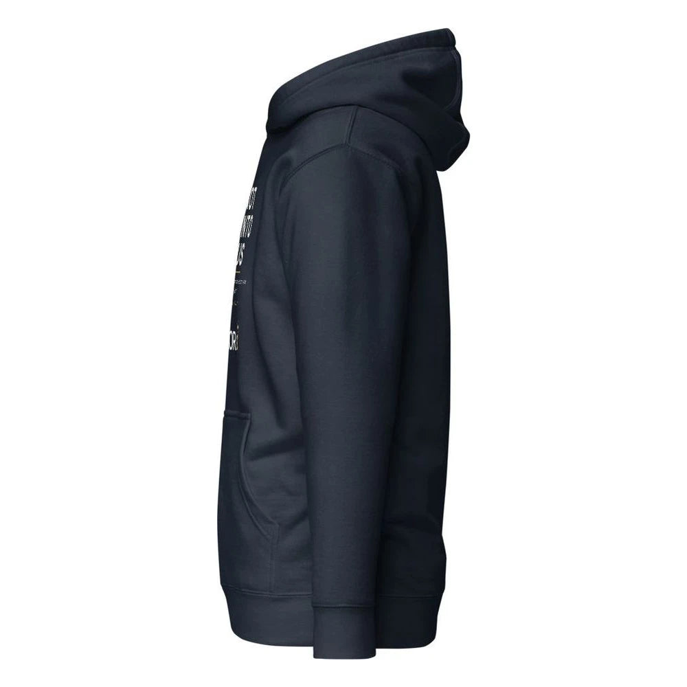 Navy Blazer, left side view