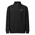 Embroidered Quarter-Zip — Black