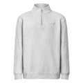 Embroidered Quarter-Zip — Heather Grey