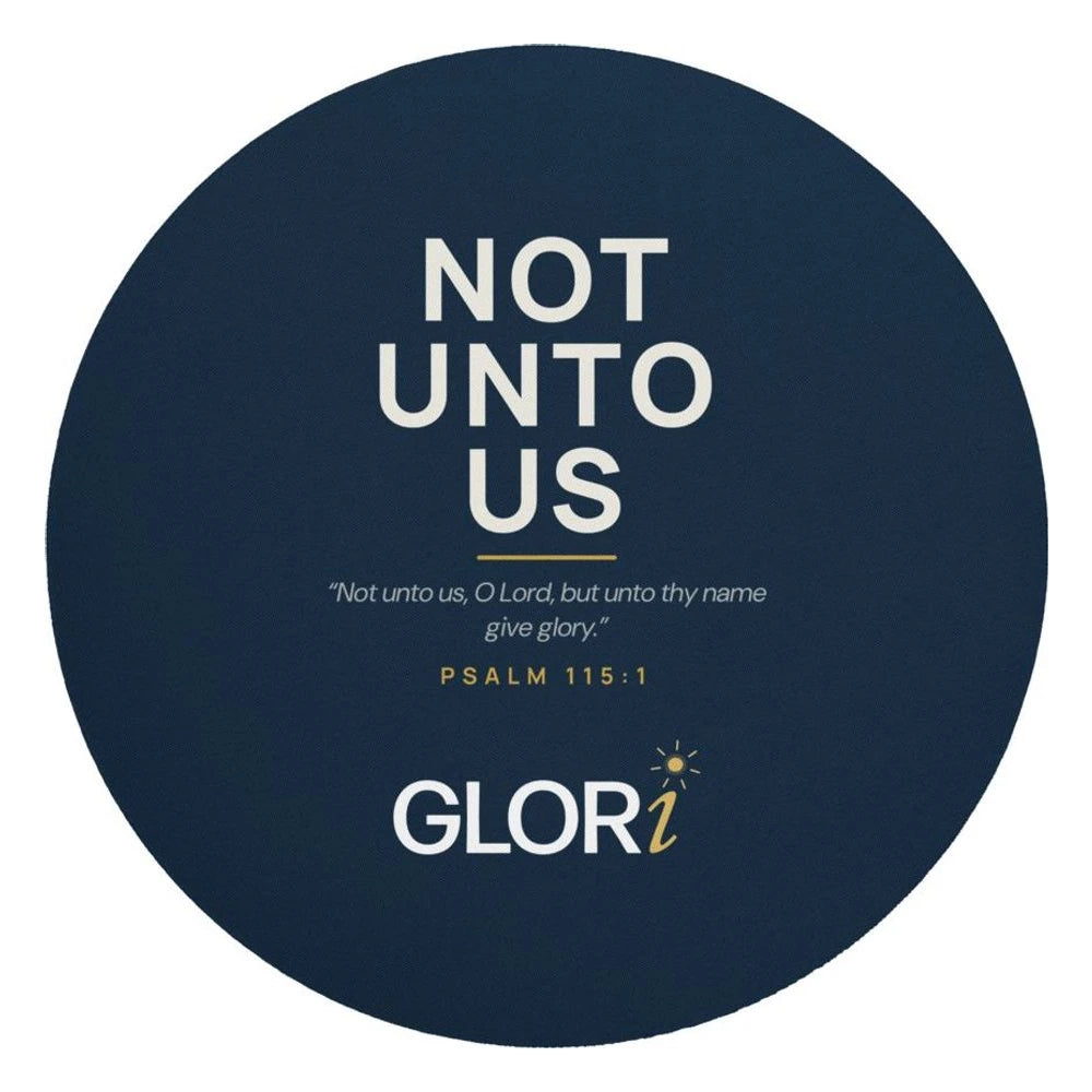 Round Mouse Pad — Not Unto Us — Navy