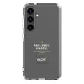 Galaxy Clear Case — Ask, Seek, Knock — White — Samsung Galaxy S24