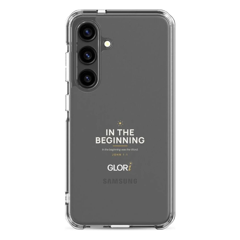 Galaxy Clear Case — In the Beginning — White — Samsung Galaxy S24