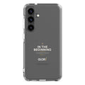 Galaxy Clear Case — In the Beginning — White — Samsung Galaxy S24