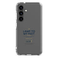Galaxy Clear Case — Lamp to My Feet — Navy — Samsung Galaxy S24