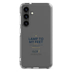 Galaxy Clear Case — Lamp to My Feet — Navy — Samsung Galaxy S24