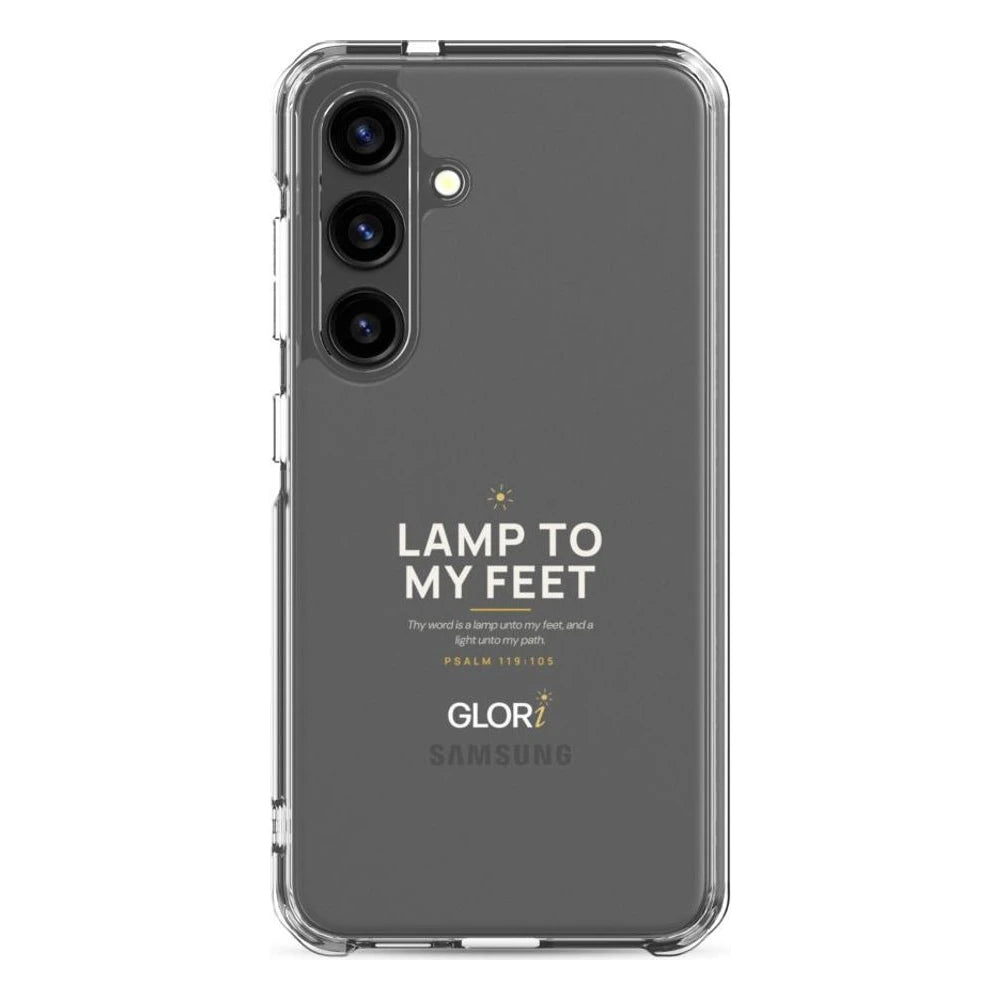 Galaxy Clear Case — Lamp to My Feet — White — Samsung Galaxy S24