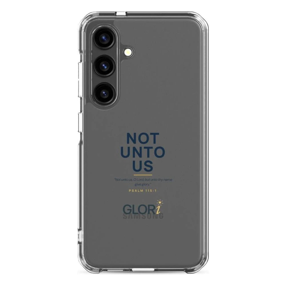 Galaxy Clear Case — Not Unto Us — Navy — Samsung Galaxy S24
