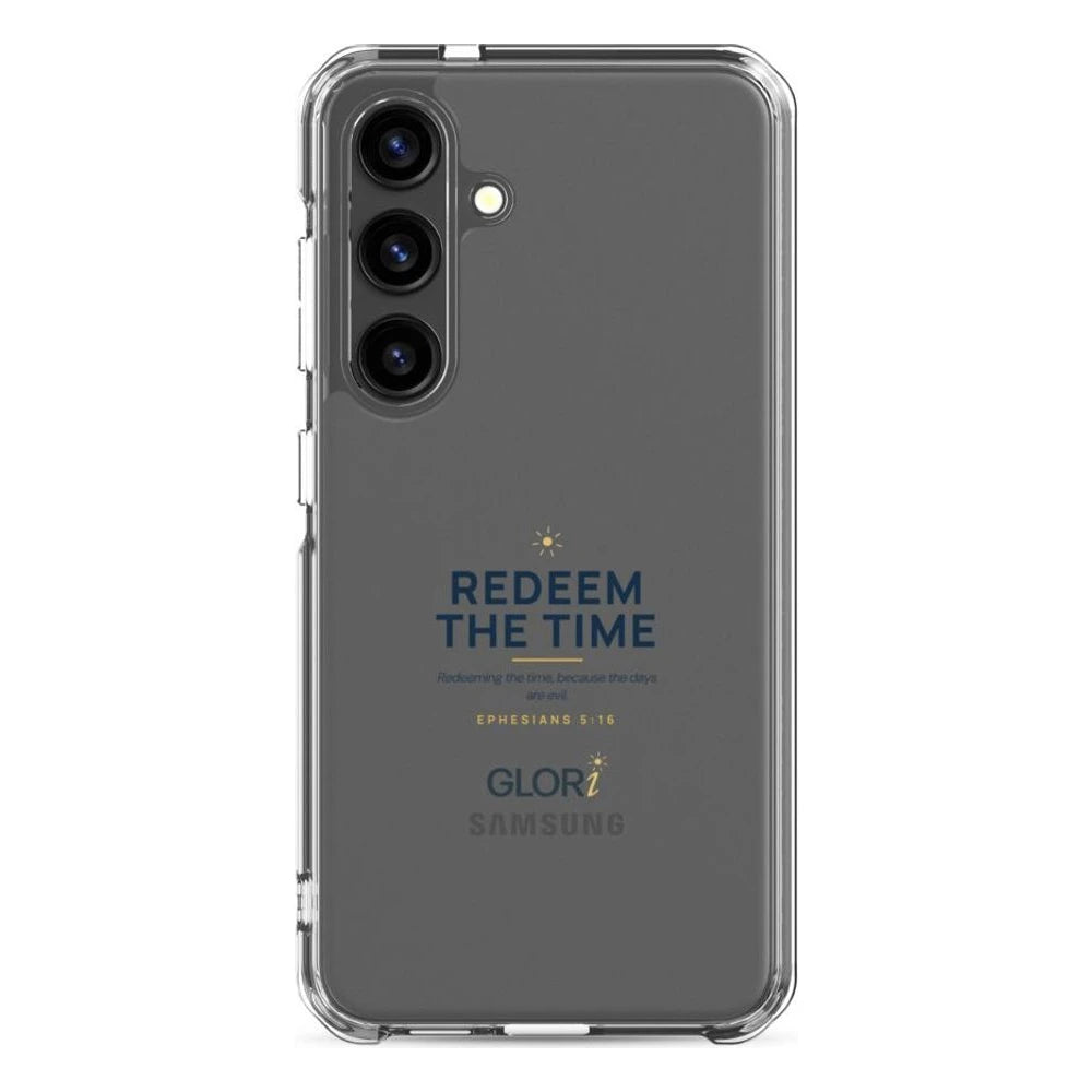 Galaxy Clear Case — Redeem the Time — Navy — Samsung Galaxy S24