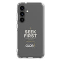 Galaxy Clear Case — Seek First — White — Samsung Galaxy S24